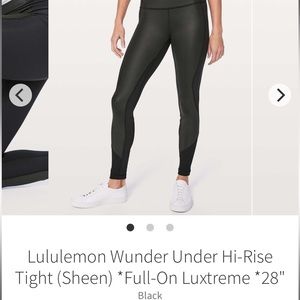 Lululemon black faux leather leggings